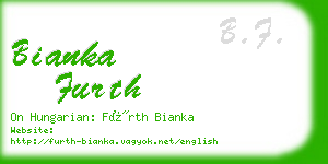 bianka furth business card